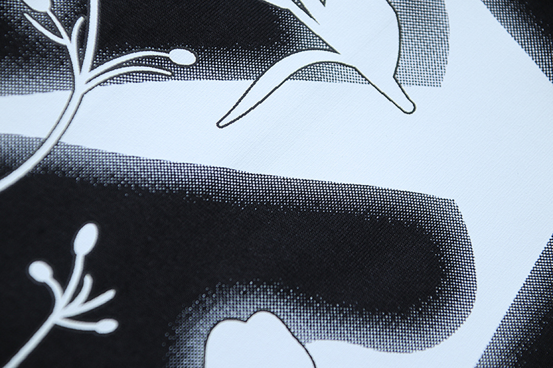 EM Sneakers OFF-WHITE Glowing floral Arrow OFF print T-shirt #1117 Black /White /Gray