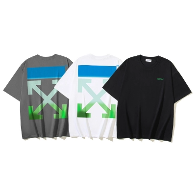 EM Sneakers OFF-WHITE Gradient Arrow Print T-Shirt #1005 Black /White /Gray 01