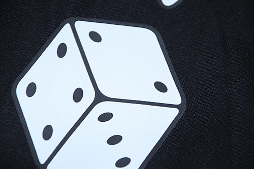 EM Sneakers OFF-WHITE Hand-printed Dice T-shirt #1102 Black /White