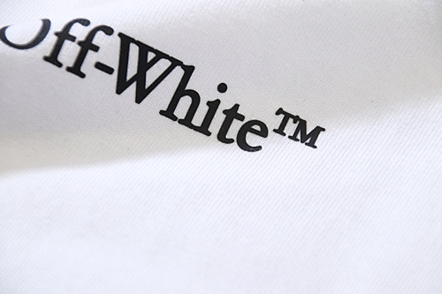 EM Sneakers OFF-WHITE Hollow Arrow Print T-Shirt #1023 Black /White