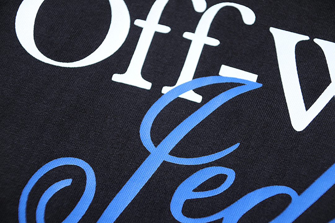 EM Sneakers OFF-WHITE Jeddah Logo Print T-shirt #1096 Black /White