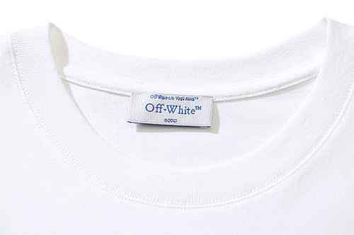 EM Sneakers OFF-WHITE Letter Arrow Print T-Shirt #199 Black /White