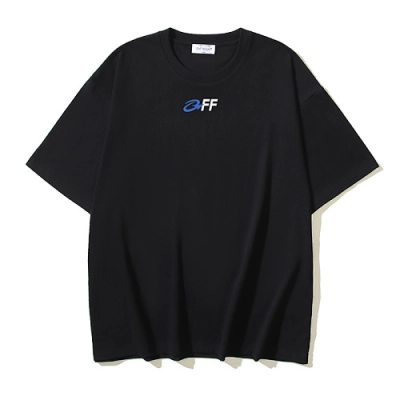 EM Sneakers OFF-WHITE Letter Arrow Print T-Shirt #199 Black /White 02