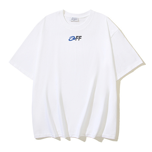 EM Sneakers OFF-WHITE Letter Arrow Print T-Shirt #199 Black /White