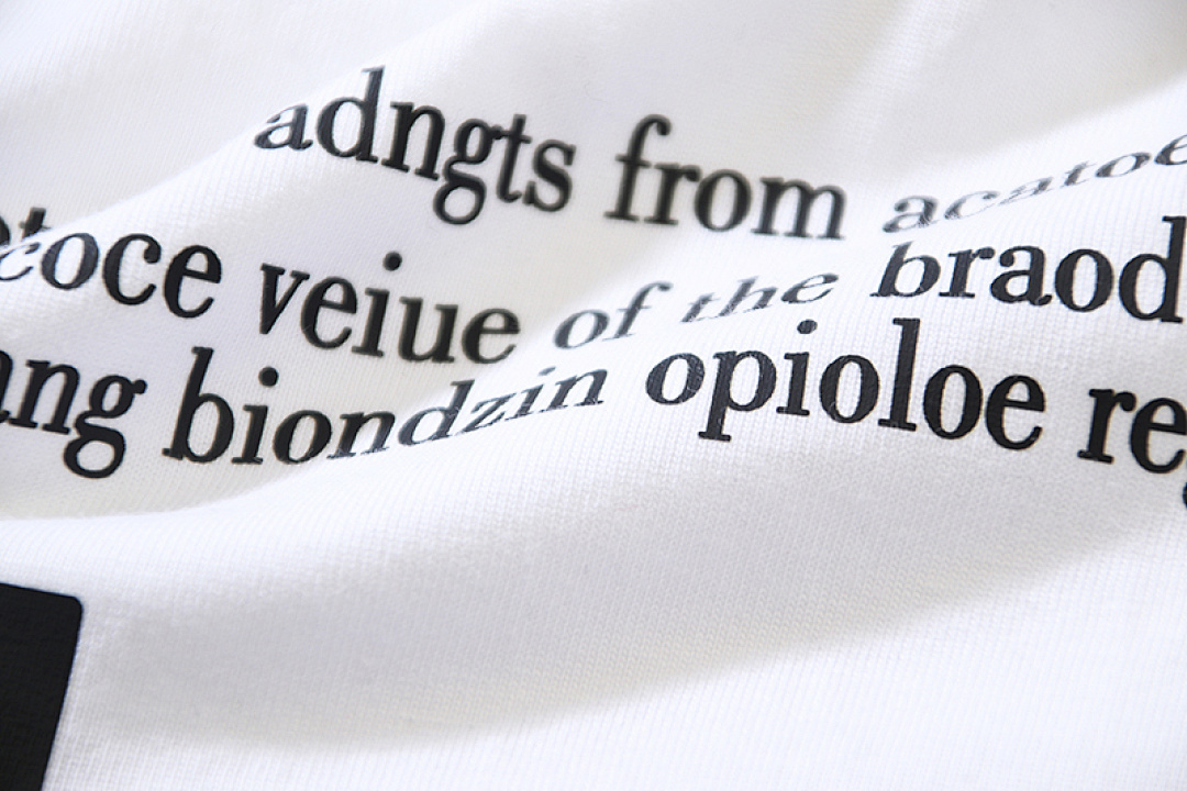 EM Sneakers OFF-WHITE Letter Print T-Shirt #1022 Black /White