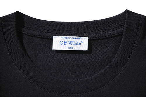 EM Sneakers OFF-WHITE Letter-Print T-Shirt #194 Black /White
