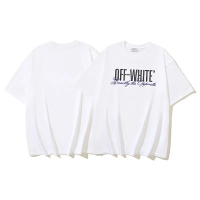 EM Sneakers OFF-WHITE Logo-Print T-Shirt #195 White 01
