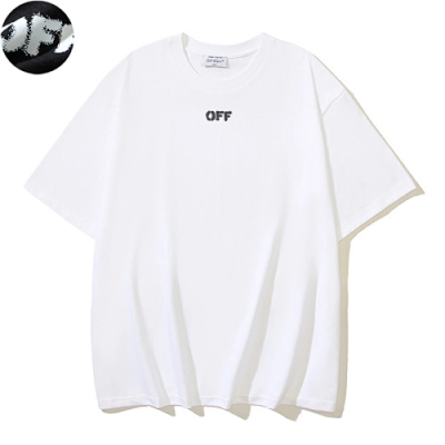EM Sneakers OFF-WHITE Logo-Print T-Shirt #196 Black /White 02