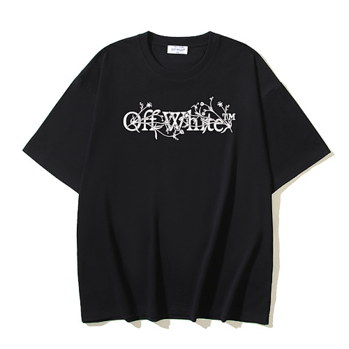 EM Sneakers OFF-WHITE Logo Printing T-shirt #1076 Black /White