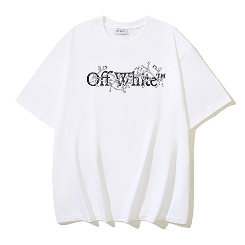 EM Sneakers OFF-WHITE Logo Printing T-shirt #1076 Black /White