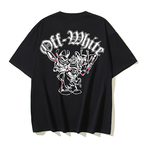 EM Sneakers OFF-WHITE Logo Printing T-shirt #1106 Black /White