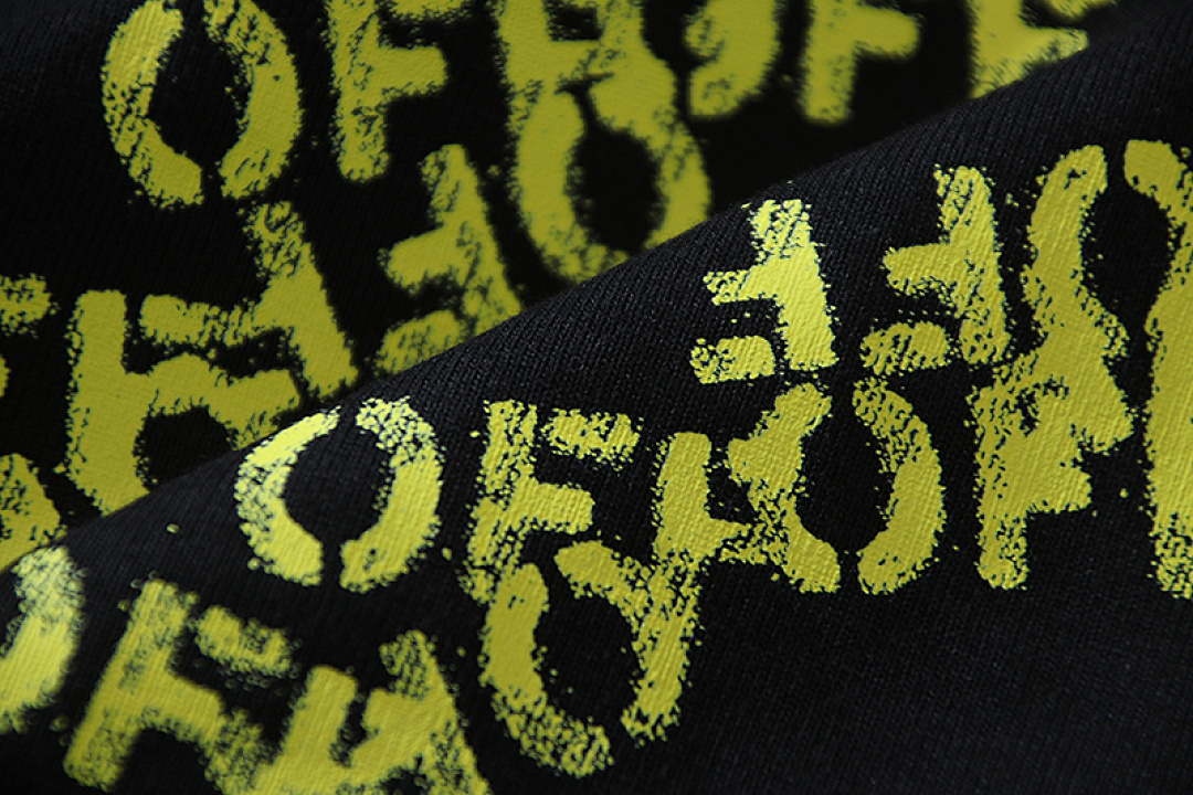 EM Sneakers OFF-WHITE OFF Diagonal Stripe Print T-shirt #1120 Black