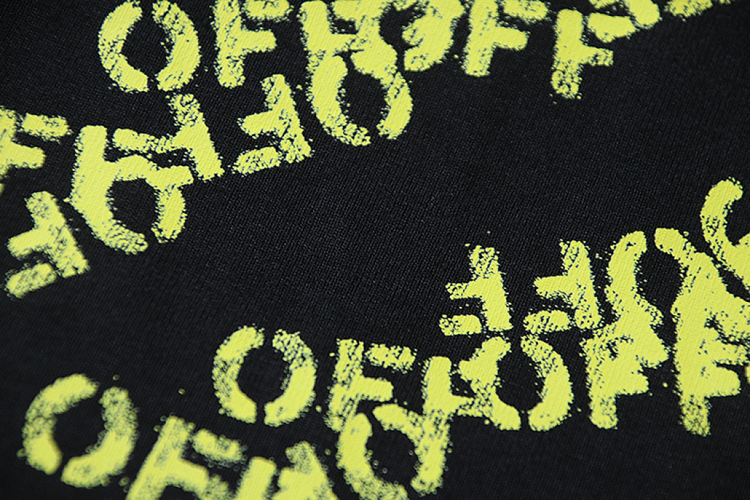 EM Sneakers OFF-WHITE OFF Diagonal Stripe Print T-shirt #1120 Black