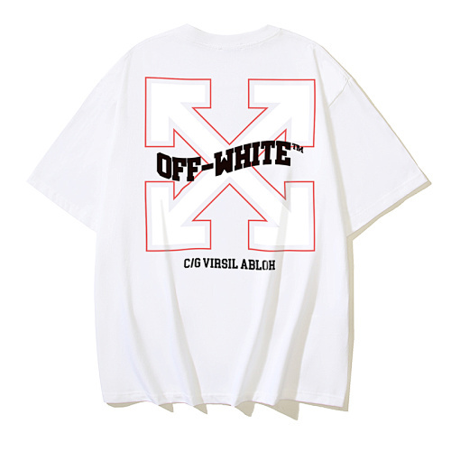 EM Sneakers OFF-WHITE OW Arrow Print T-shirt #1130 Black /White /Blue