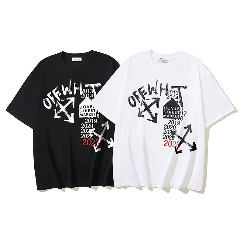 EM Sneakers OFF-WHITE Printed Arrow Design 2013-2023 T-shirt #1135 Black /White