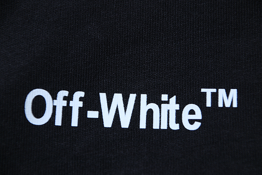 EM Sneakers OFF-WHITE Red-edged Logo Print T-shirt #1105 Black /White