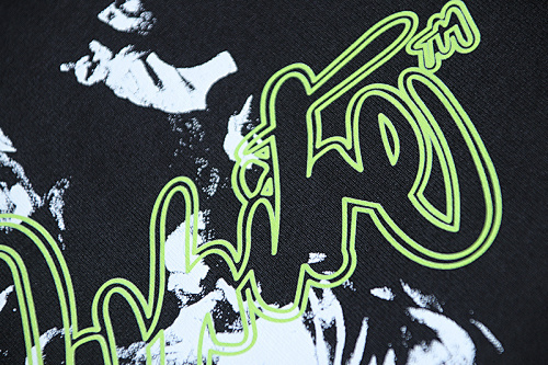 EM Sneakers OFF-WHITE Retro oil Painting Portrait Prints T-shirt #1011 Black /Gray /Red