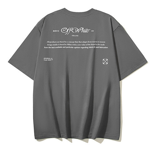 EM Sneakers OFF-WHITE Retro oil Painting Portrait Prints T-shirt #1011 Black /Gray /Red