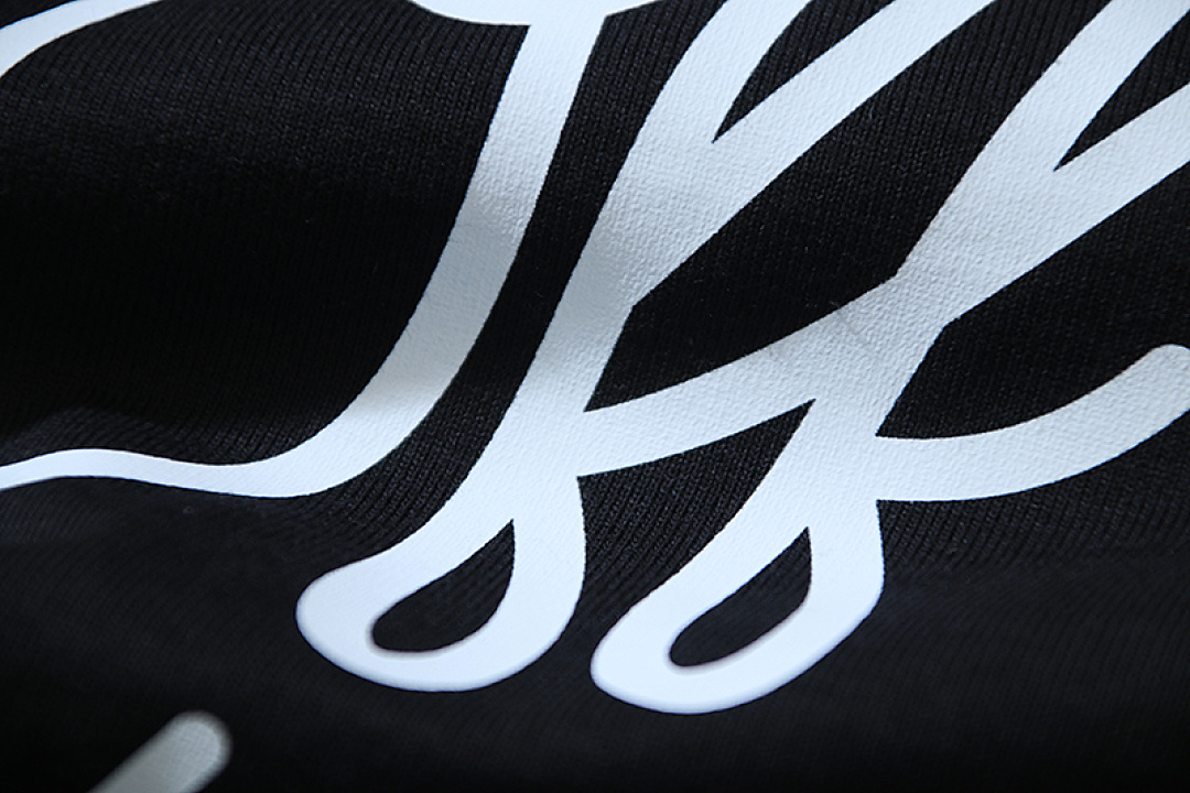 EM Sneakers OFF-WHITE Script Print T-shirt #1124 Black /White