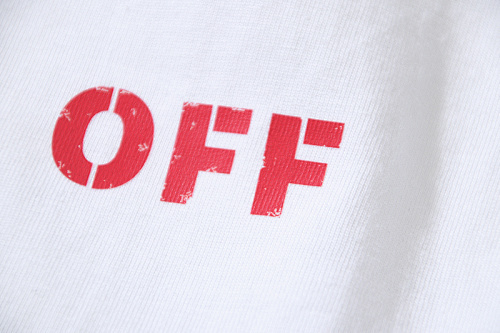 EM Sneakers OFF-WHITE Smiling Arrow Print T-shirt #1090 Black /White