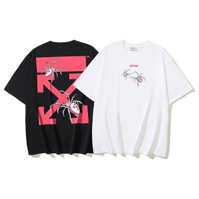 EM Sneakers OFF-WHITE Spider Arrow OFF Print T-shirt #1136 Black /White 01