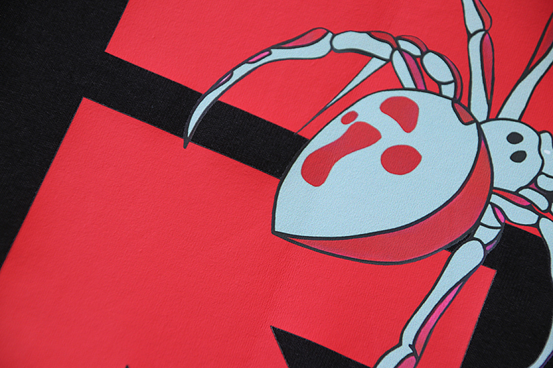 EM Sneakers OFF-WHITE Spider Arrow OFF Print T-shirt #1136 Black /White