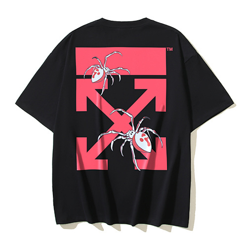 EM Sneakers OFF-WHITE Spider Arrow OFF Print T-shirt #1136 Black /White