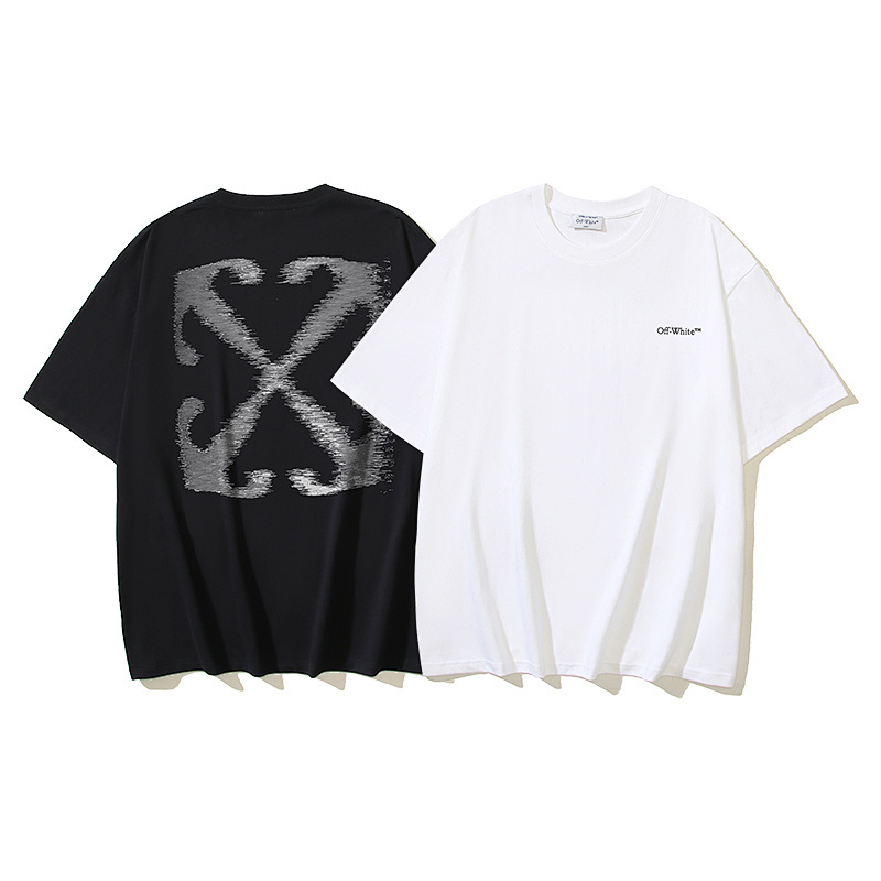 EM Sneakers OFF-WHITE Unreal Arrow Print T-shirt #1099 Black /White
