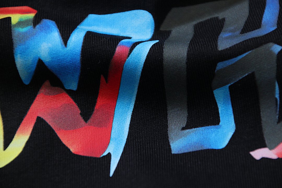 EM Sneakers OFF-WHITE Watercolor Arrow Print T-shirt #1127 Black /White /Blue