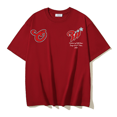 EM Sneakers OFF-WHITE Wizard Minotaur Cartoon Print T-shirt #1094 Black /White /Gray /Red