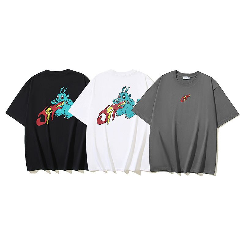 EM Sneakers OFF-WHITE Year of the Dragon Collection Printed T-Shirt #197 Black /White /Gray