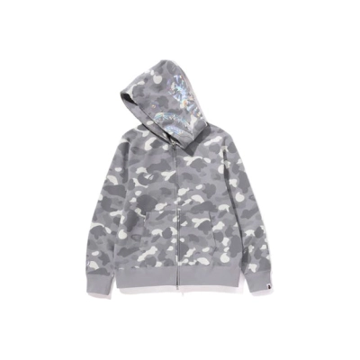 EM Sneakers BAPE City Camo Shark Full Zip Hoodie Gray 02