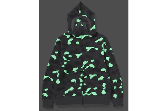 EM Sneakers BAPE City Camo Shark Full Zip Hoodie Gray