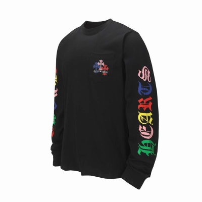 EM Sneakers Chrome Hearts 25FW Colorful Cross Print Long Sleeve Black 02