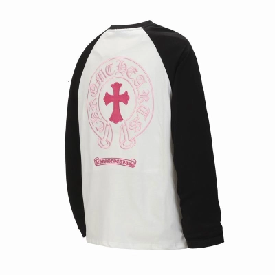 EM Sneakers Chrome Hearts 25FW Embroidered Horseshoe Patchwork Long Sleeves Black and White 02