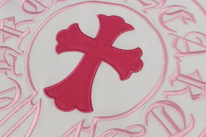 EM Sneakers Chrome Hearts 25FW Embroidered Horseshoe Patchwork Long Sleeves Pink and White