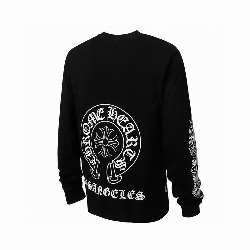 EM Sneakers Chrome Hearts 25FW Front and Back Horseshoe Pprint Long Sleeve Black