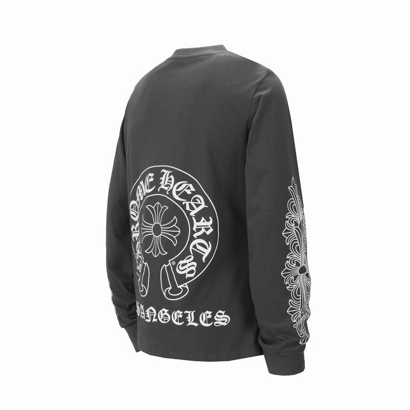 EM Sneakers Chrome Hearts 25FW Front and Back Horseshoe Print Long Sleeves Gray