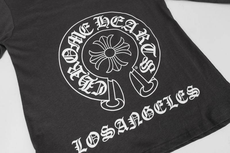 EM Sneakers Chrome Hearts 25FW Front and Back Horseshoe Print Long Sleeves Gray