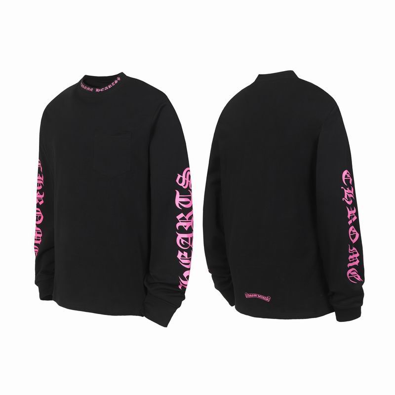 EM Sneakers Chrome Hearts Long Sleeve Pocket Crew Hot Pink/Black