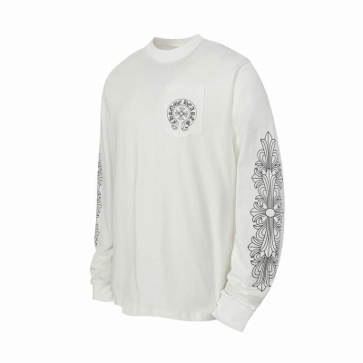 EM Sneakers Chrome Hearts Los Angeles Excluisve L/S Long Sleeve White 01