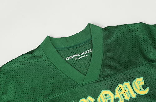 EM Sneakers Chrome Hearts Mesh Stadium Football Jersey T-shirt & Shorts Sets Green