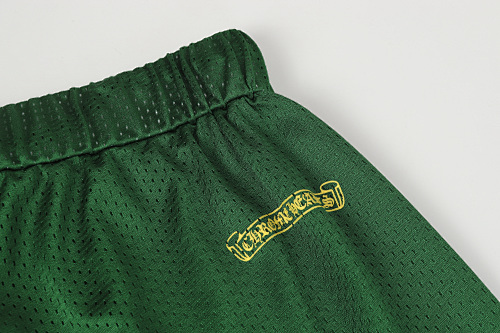 EM Sneakers Chrome Hearts Mesh Stadium Football Jersey T-shirt & Shorts Sets Green