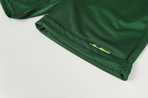 EM Sneakers Chrome Hearts Mesh Stadium Football Jersey T-shirt & Shorts Sets Green