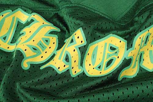 EM Sneakers Chrome Hearts Mesh Stadium Football Jersey T-shirt & Shorts Sets Green