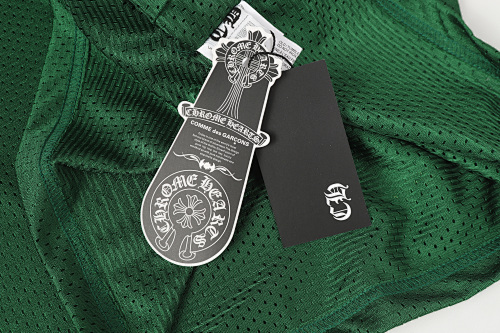 EM Sneakers Chrome Hearts Mesh Stadium Football Jersey T-shirt & Shorts Sets Green