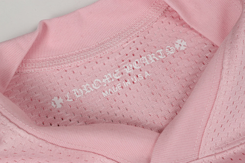 EM Sneakers Chrome Hearts Mesh Stadium Football Jersey T-shirt & Shorts Sets Pink