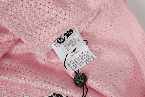 EM Sneakers Chrome Hearts Mesh Stadium Football Jersey T-shirt & Shorts Sets Pink