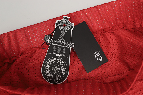 EM Sneakers Chrome Hearts Mesh Stadium Football Jersey T-shirt & Shorts Sets Red