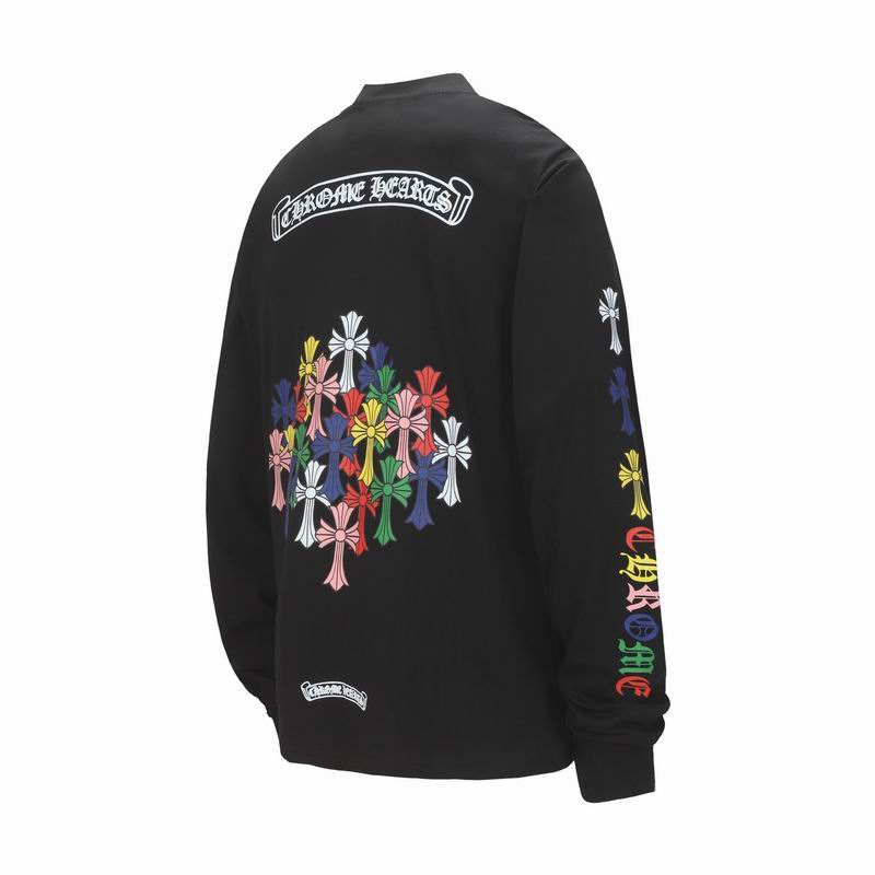 EM Sneakers Chrome Hearts Multi Color Cross Logo Scroll Long Sleeve Black